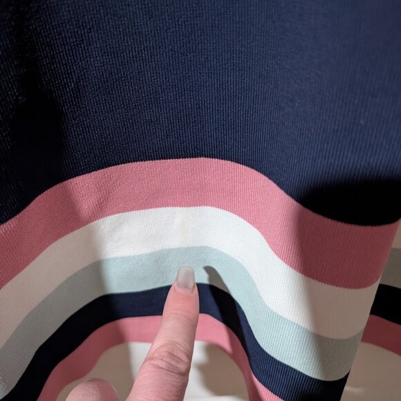 Ted Baker | 'Colour By Numbers' Origami Navy Knit Dress - Picture 14 of 16